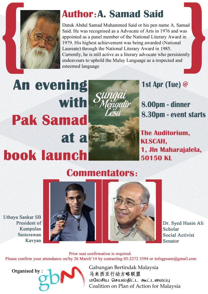 Pak Samad book lauch e-poster_010414